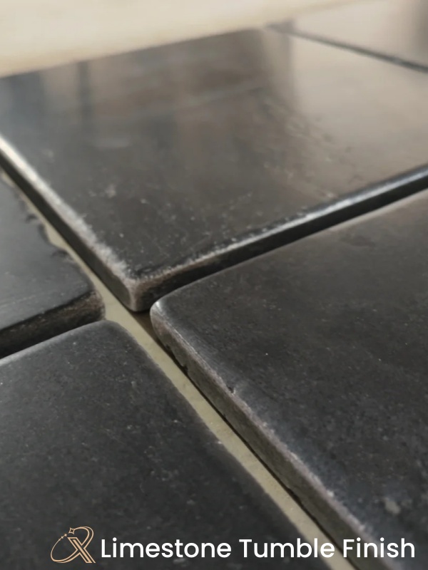 Black Limestone tumble finish